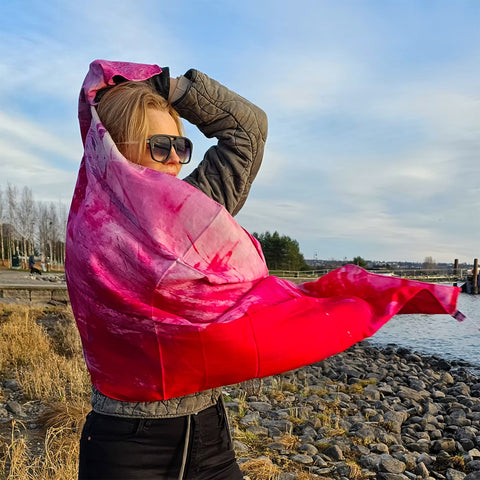 Exotic Skjerf Ull/silke fra Therese Enger