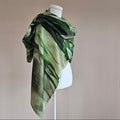 Patina Green Skjerf Ull/silke fra Therese Enger