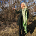 Patina Green Skjerf Ull/silke fra Therese Enger