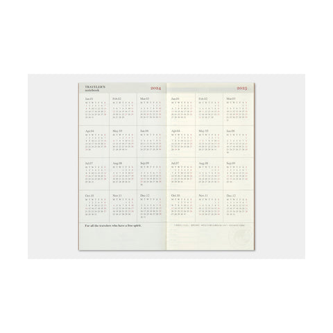 Traveler's Company - Regular Diary 2024 (Uke/Notat) Refill - Norway Designs