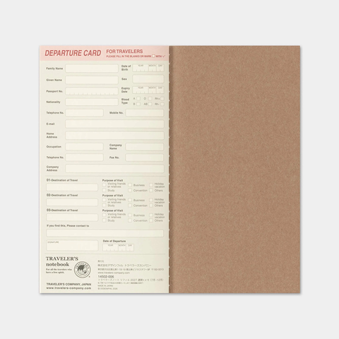 Regular Diary 2027 Uke + Memo Refill fra Traveler's Company