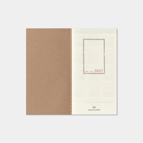 Regular Vertical Diary 2027 Uke + Memo Refill fra Traveler's Company