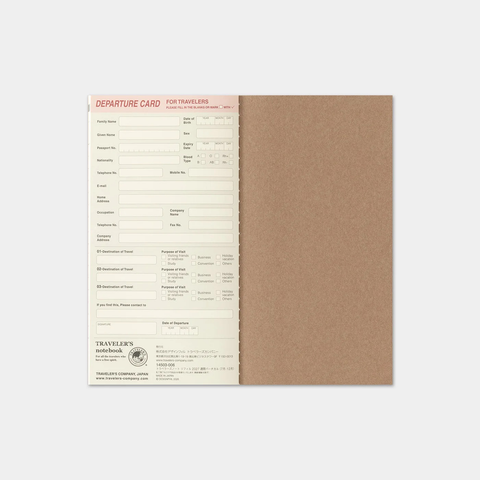 Regular Vertical Diary 2027 Uke + Memo Refill fra Traveler's Company