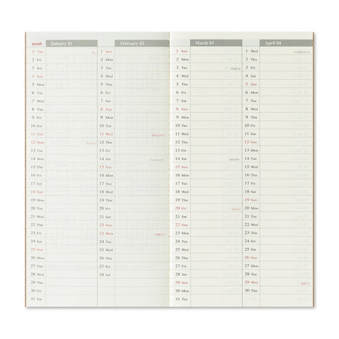 Traveler's Notebook - Regular Diary 2026 Uke - Norway Designs