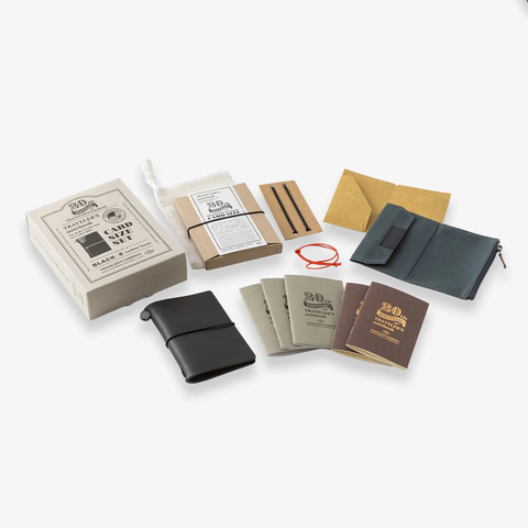 Traveler's Company-Notebook Card Size 20th Anniversary Set Black-Norway Designs