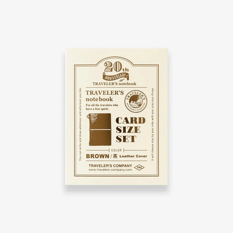 Traveler's Company-Notebook Card Size 20th Anniversary Set Brown-Norway Designs