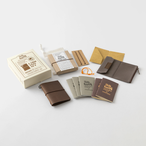 Traveler's Company-Notebook Card Size 20th Anniversary Set Brown-Norway Designs