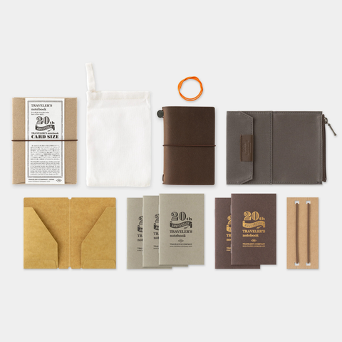 Traveler's Company-Notebook Card Size 20th Anniversary Set Brown-Norway Designs