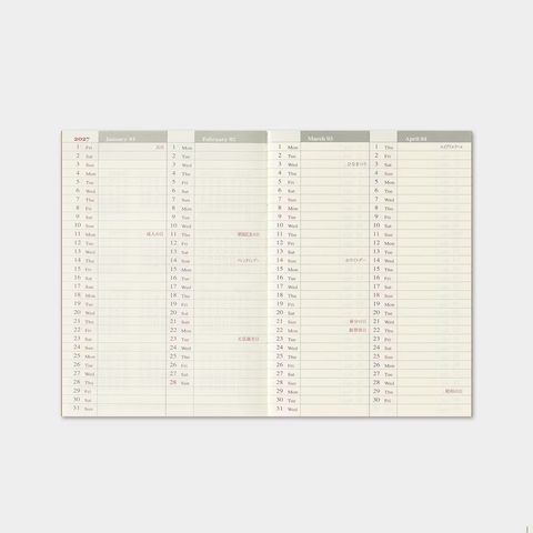Passport Diary 2027 Uke Refill fra Traveler's Company