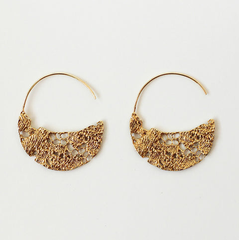 Lacy Lace Hoops Large - Norway Designs