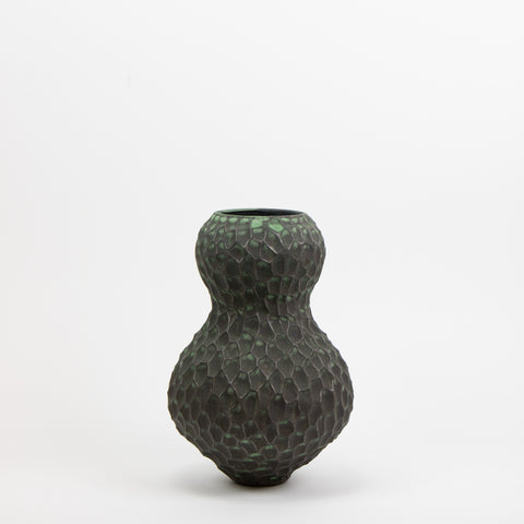 Henrik Rasmussen-Vase Fasetter Sort/Grønn H18-Norway Designs