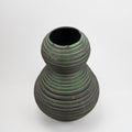 Henrik Rasmussen- Vase stengods riller grønn h25-Norway Designs