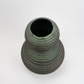 Henrik Rasmussen- Vase stengods riller grønn h25-Norway Designs