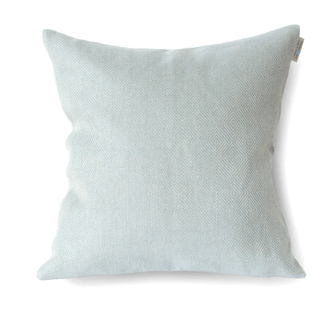 Växbo Lin - Rutig Strandråg Pute 50x50 Lysblå- Norway Designs