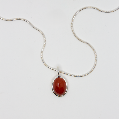Bean Anheng Sølv/Karneol fra Vido Jewels