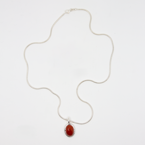 Bean Anheng Sølv/Karneol fra Vido Jewels