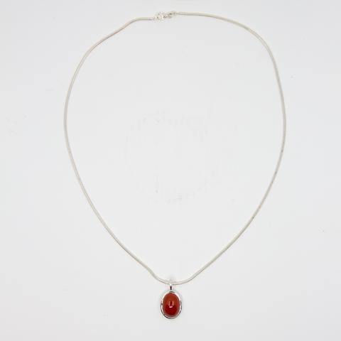 Bean Anheng Sølv/Karneol fra Vido Jewels