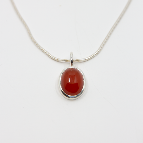 Bean Anheng Sølv/Karneol fra Vido Jewels