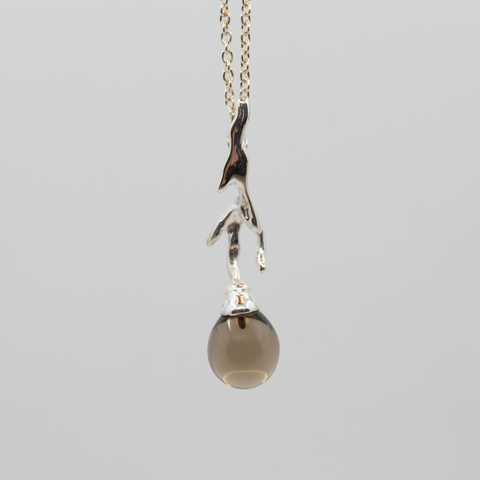Branch Anheng Sølv/Røykkvarts fra Vido Jewels