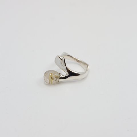 Branch Ring Sølv/Rutilkvarts fra Vido Jewels