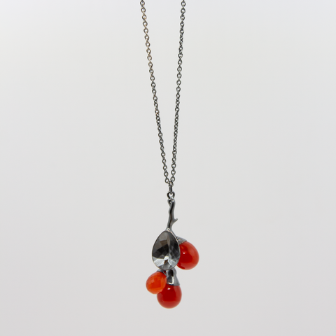 Freesia Anheng Oksidert Sølv/Karneol fra Vido Jewels