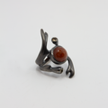 Freesia Ring Oksidert Sølv/Karneol/Citrin fra Vido Jewels