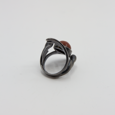 Freesia Ring Oksidert Sølv/Karneol/Citrin fra Vido Jewels