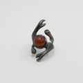 Freesia Ring Oksidert Sølv/Karneol/Citrin fra Vido Jewels