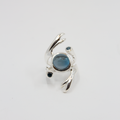 Freesia Ring Sølv/London Blue Topaz fra Vido Jewels