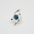 Freesia Ring Sølv/London Blue Topaz fra Vido Jewels