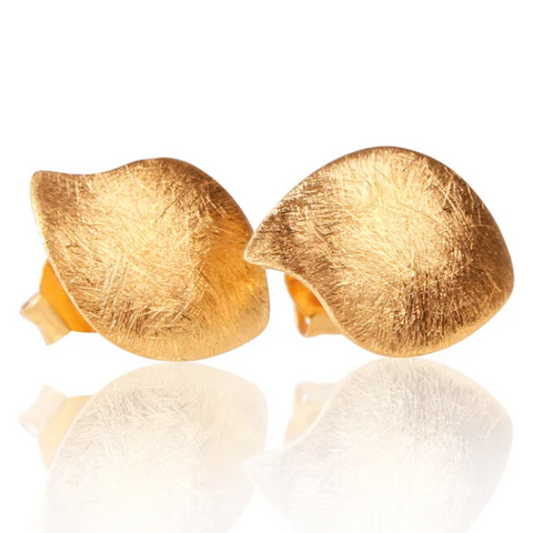 Vido Jewels-Leaf Ørepynt Forgylt Sølv-Norway Designs