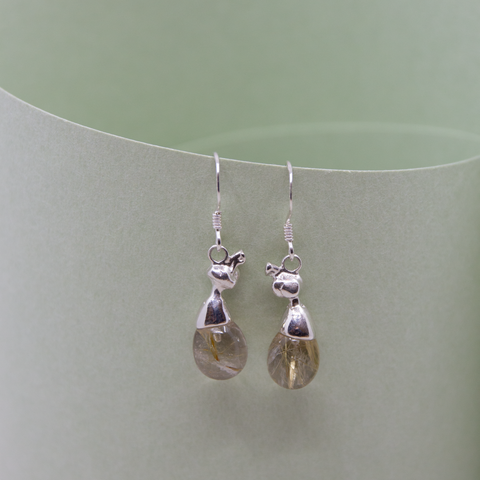 Vido Jewels-Madikeri Ørepynt Sølv/Rutilkvarts-Norway Designs