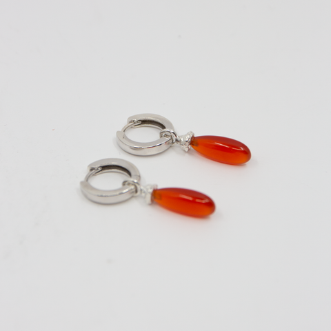 Mini Drue Creol Sølv/Karneol fra Vido Jewels