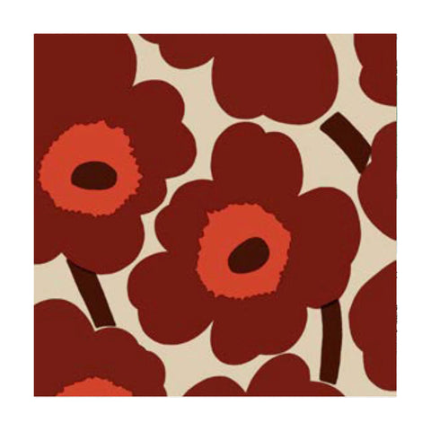 Vinding Marimekko Unikko Papirservietter 33x33cm Rød Cream-Norway Designs
