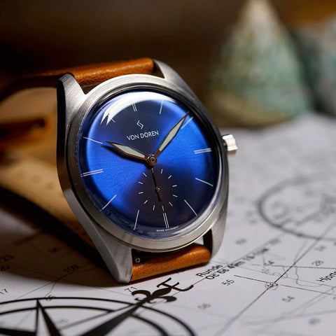 Von Doren-Runde Armbåndsur Ocean Blue-Norway Designs