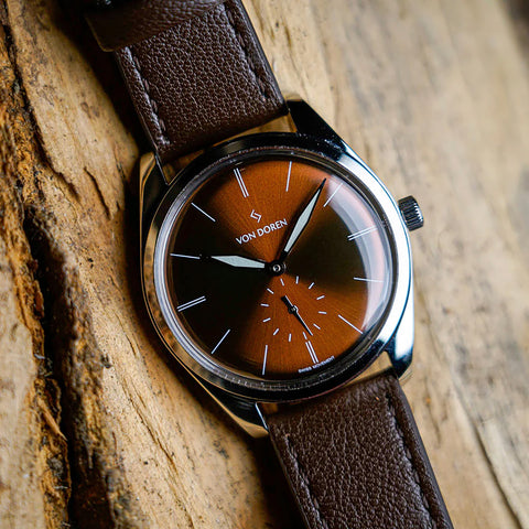 Von Doren - Runde Armbåndsur Havana Brown - Norway Designs