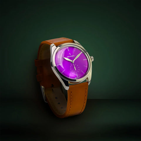 Von Doren - Runde Armbåndsur Purple - Norway Designs