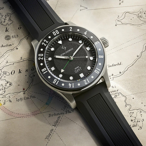 Von Doren - URÆD GMT Armbåndsur Sort- Norway Designs