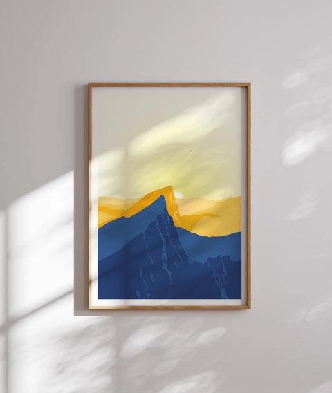 Wallstories-Plakat - 50x70cm - Sommerkveld - i - Sunnmorsalpene -Norway - Designs