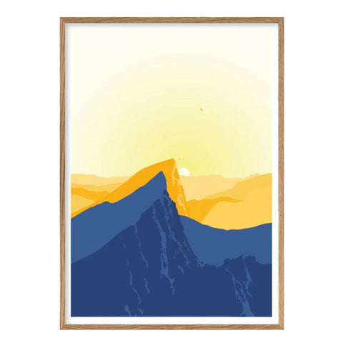 Plakat 50x70cm Sommerkveld i Sunnmørsalpene