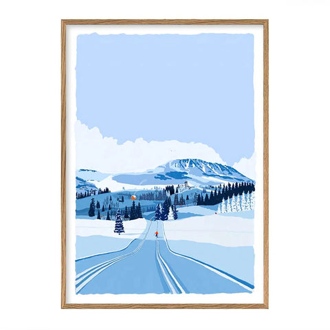 Plakat 30x40cm Vinterdrøm ved Gaustadtoppen