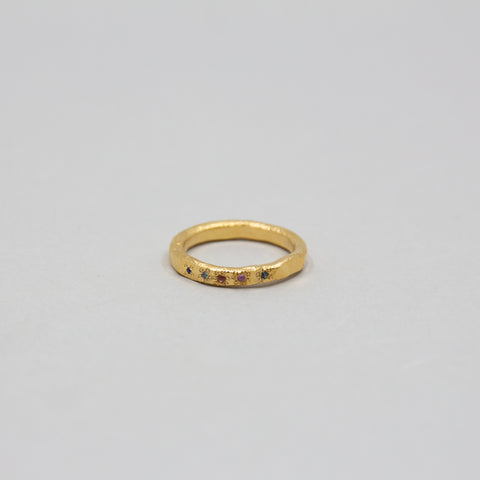 YING CHU-Sapphire Constellation Ring Forgylt Sølv-Norway Designs