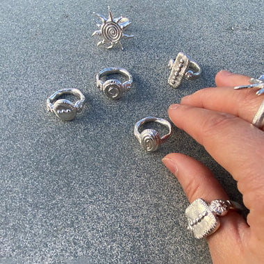 Ying Chu-Seeds Ring Rectangular Sølv-Norway Designs