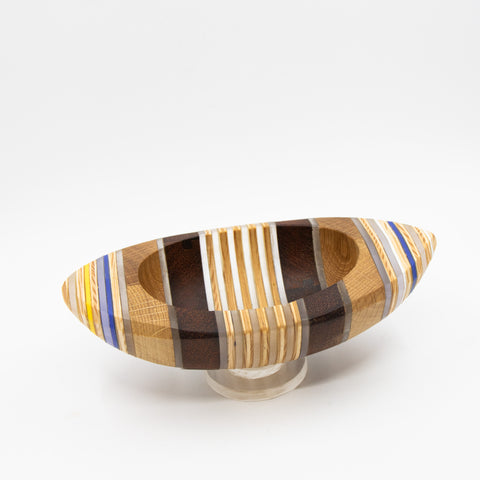 Båt Resirkulert Valnøtt/Plexiglass