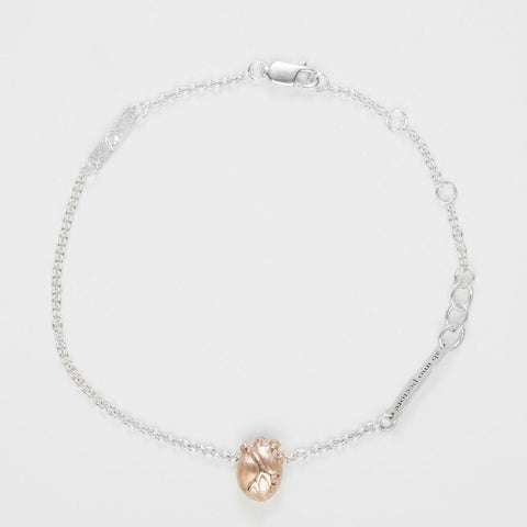 Bjørg Jewellery-Anatomic Heart Armbånd Sølv/Rosegull-Norway Designs