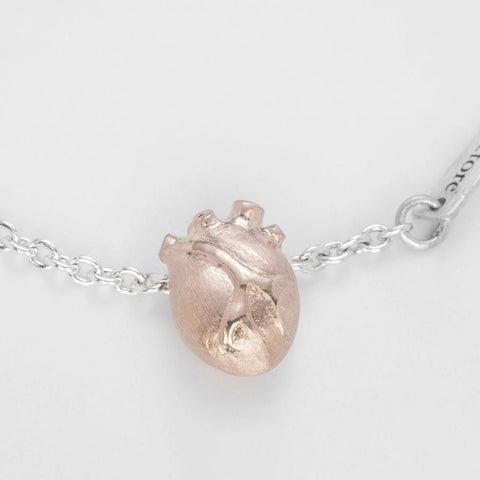 Bjørg Jewellery-Anatomic Heart Armbånd Sølv/Rosegull-Norway Designs