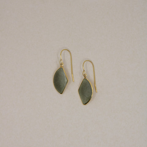 Opro-Fan Heng Ørepynt Forgylt/Grågrønn-Norway Designs