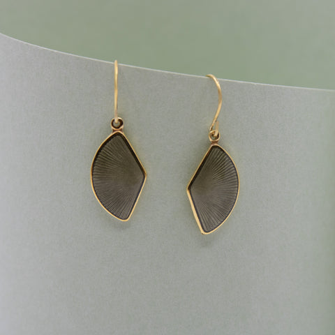 Opro-Fan Heng Ørepynt Forgylt/Grågrønn-Norway Designs