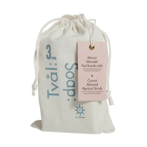 iris hantverk-Såpe 3pk Skrubb Gulrot/Mandel/Aprikos-Norway Designs