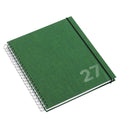 Spiralinnbundet kalender 2027 17 × 20 cm fra Bookbinders Design i fargen Clover Green